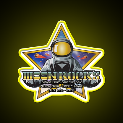 Moonrocks Strain Art Hemp Inspired Green Leaf Led Neon Sign Rgb Color - LED neon sign view 7