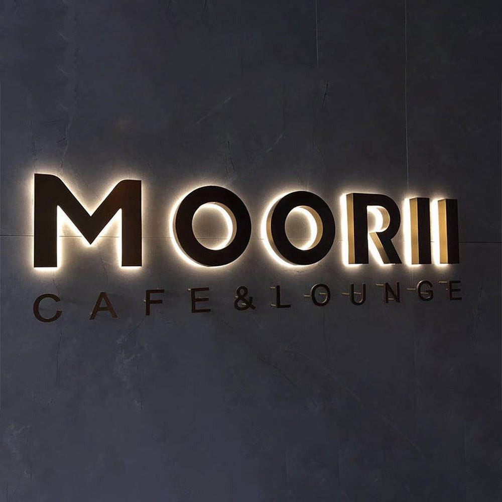 Moorii Cafe 3D Backlit Channel Letters Led Light Sign