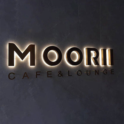 Moorii Cafe 3D Backlit Channel Letters Led Light Sign - Shineneon