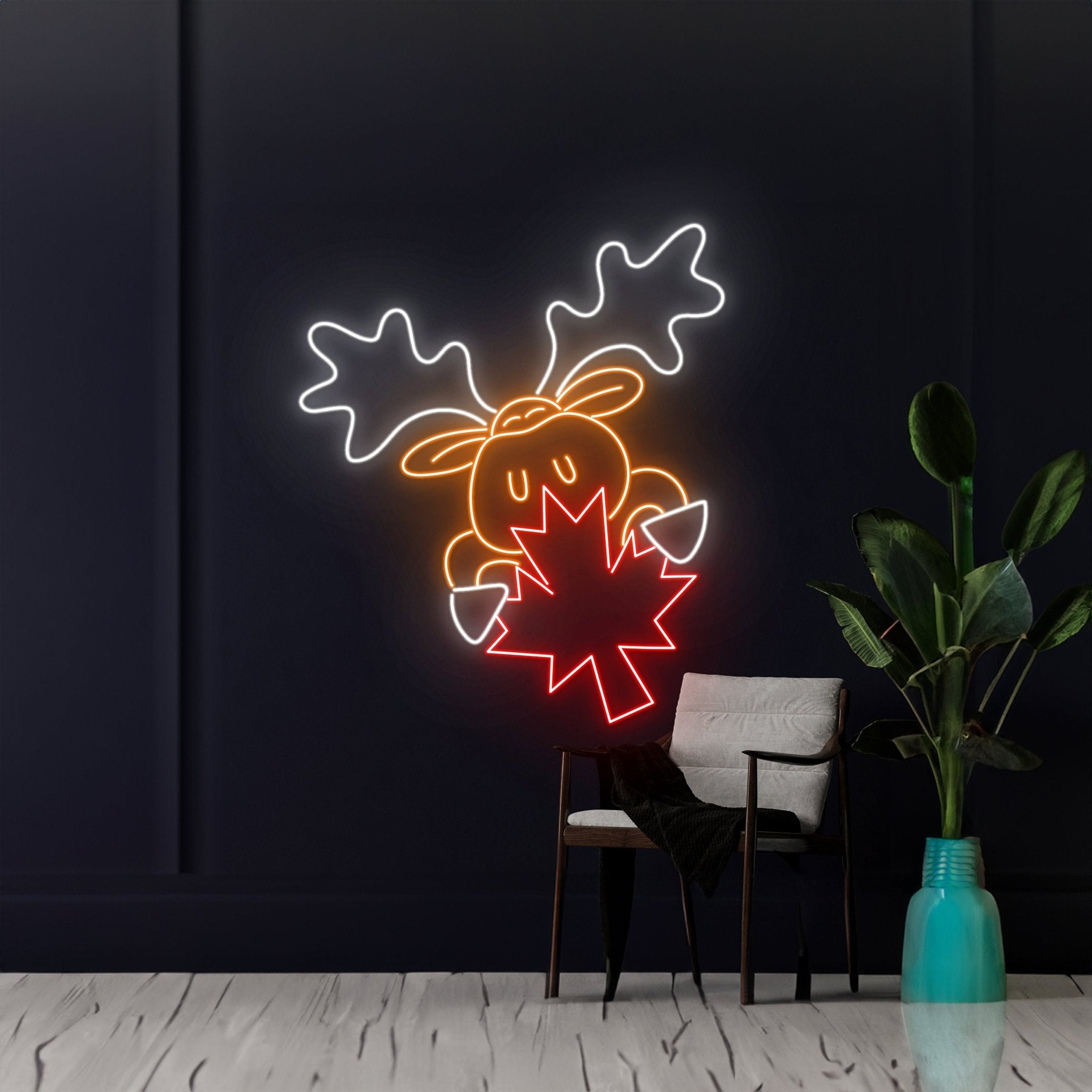 Moose And Maple Leaf Neon Sign - Shineneon