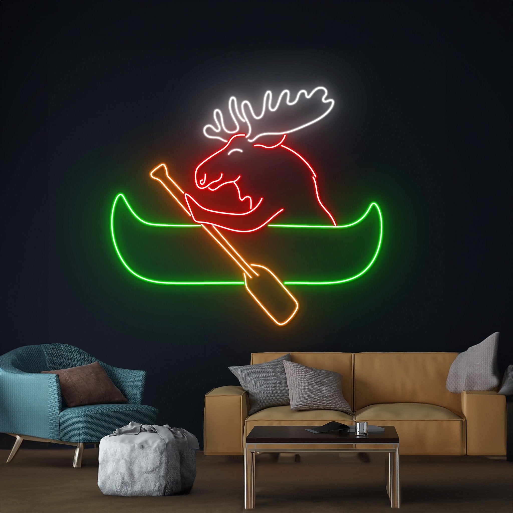 Moose Canoe Neon Sign - Shineneon