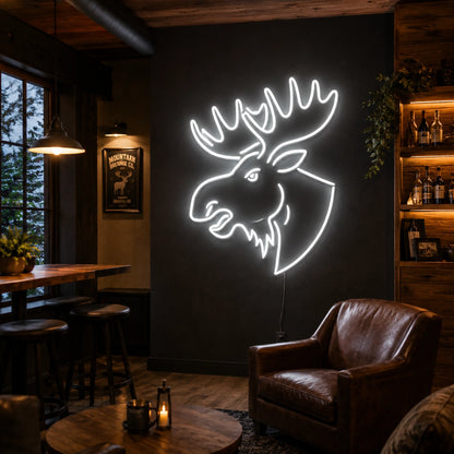 Moose Lodge Neon Sign LED Neon Sign real lifestyle scene