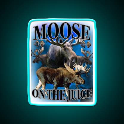 Moose On The Juice Gym Fitness Led Neon Sign Rgb Color