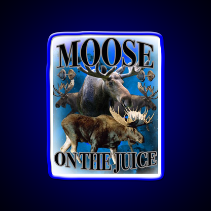 Moose On The Juice Gym Fitness Led Neon Sign Rgb Color