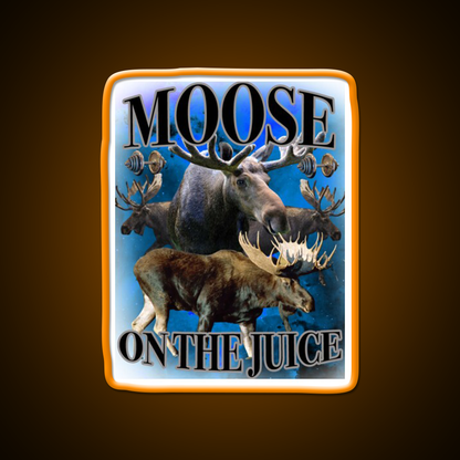Moose On The Juice Gym Fitness Led Neon Sign Rgb Color