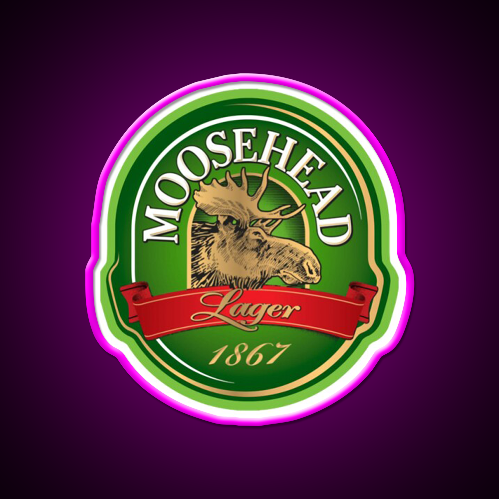 Moosehead Beer American Pale Ale Beer Bar Decor Led Neon Sign Rgb Color - Neon sign mounted on wall in room
