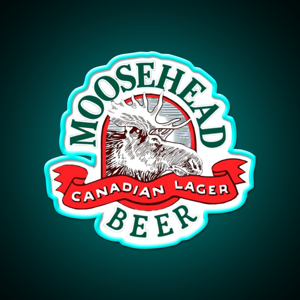 Moosehead Beer Mens Cool Canadian Lager Beer Bar Decor Led Neon Sign Rgb Color - Size and dimension reference
