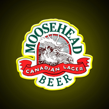 Moosehead Beer Mens Cool Canadian Lager Beer Bar Decor Led Neon Sign Rgb Color - Custom LED neon sign front view