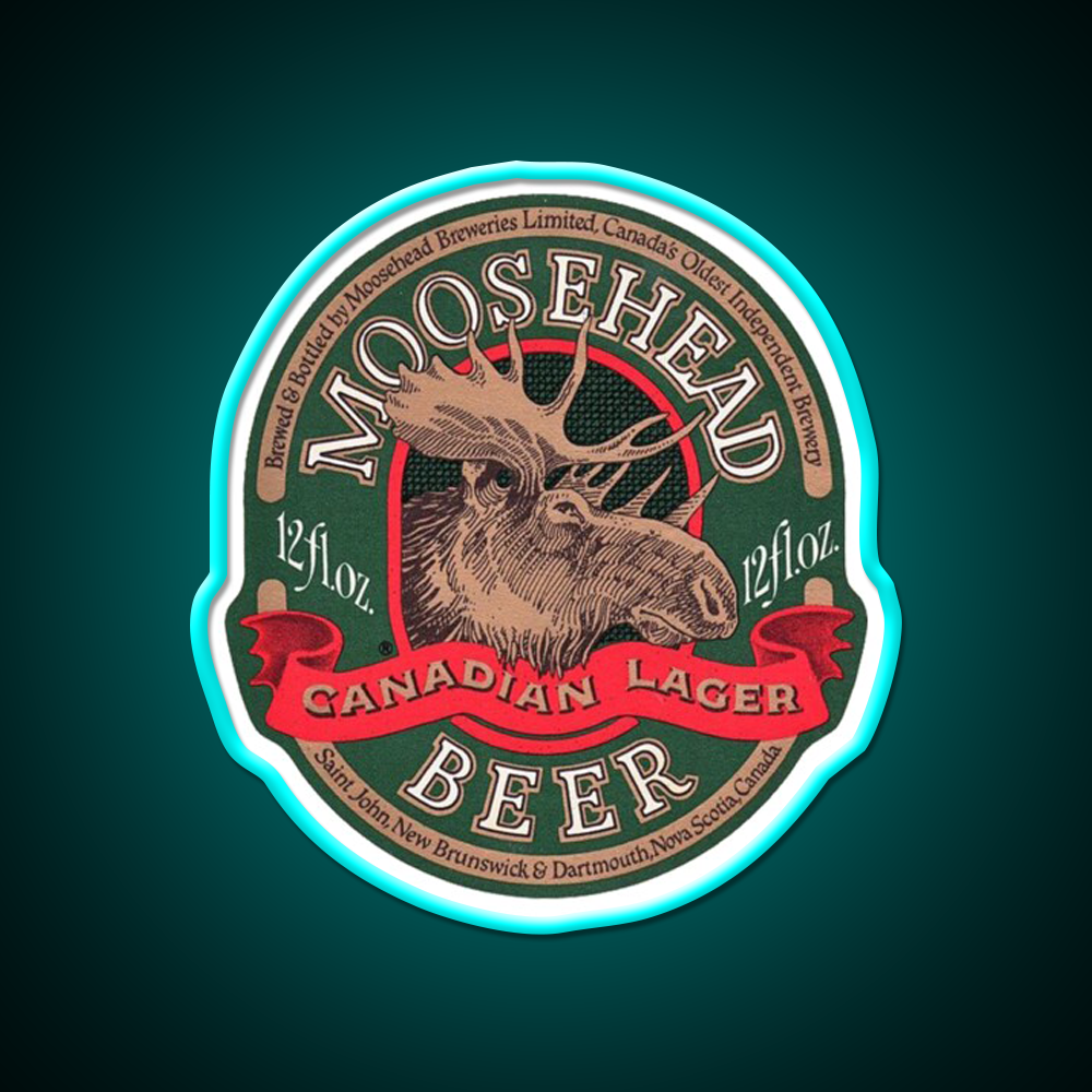Moosehead Canadian Lager Label Beer Bar Decor Led Neon Sign Rgb Color