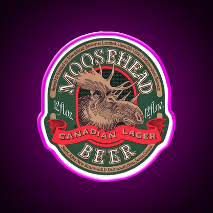 Moosehead Canadian Lager Label Beer Bar Decor Led Neon Sign Rgb Color