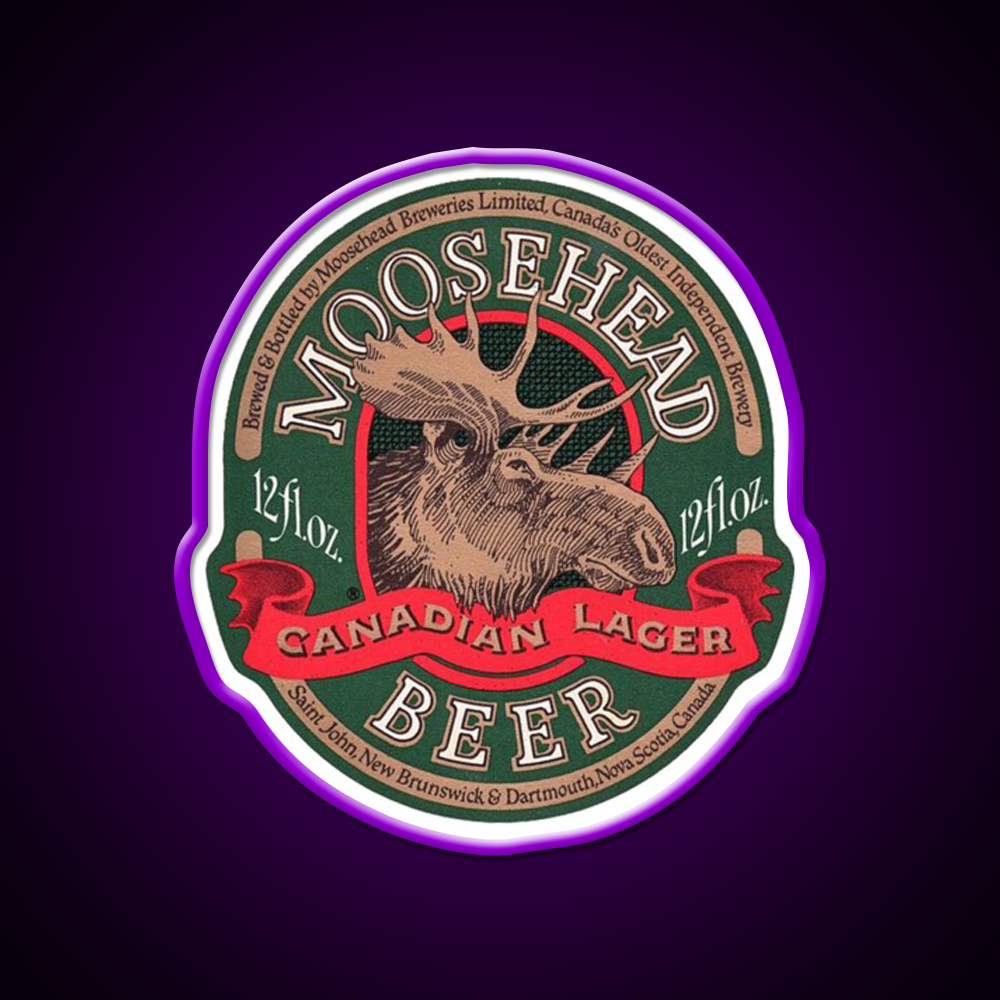 Moosehead Canadian Lager Label Beer Bar Decor Led Neon Sign Rgb Color