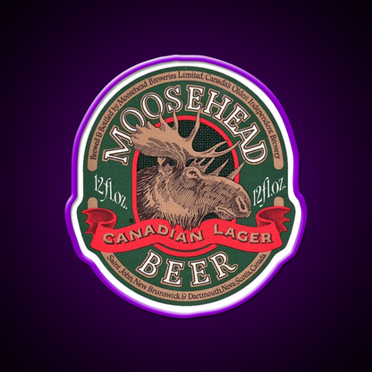 Moosehead Canadian Lager Label Beer Bar Decor Led Neon Sign Rgb Color