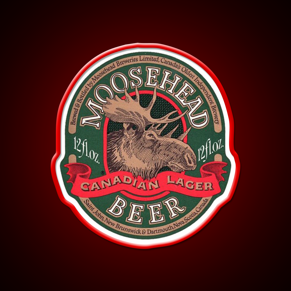 Moosehead Canadian Lager Label Beer Bar Decor Led Neon Sign Rgb Color
