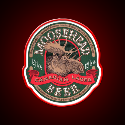 Moosehead Canadian Lager Label Beer Bar Decor Led Neon Sign Rgb Color