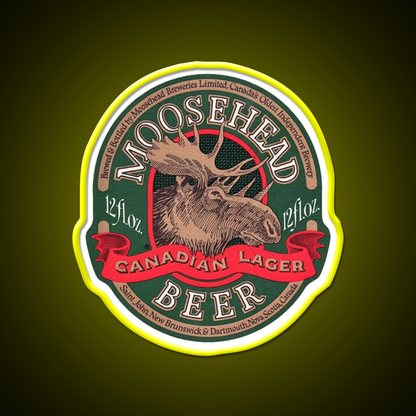 Moosehead Canadian Lager Label Beer Bar Decor Led Neon Sign Rgb Color