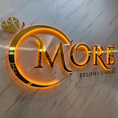 More 3D Backlit Letters Aluminum Business Metal Led Sign - Shineneon