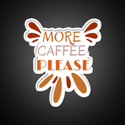 More Caffee Please Vintage Cafe Led Neon Sign Espresso Bar Art Rgb Color - Shineneon