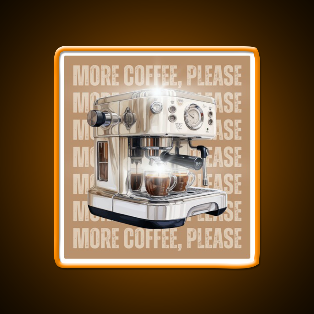 More Coffee Please Aesthetic Cafe Led Neon Sign Espresso Bar Art Rgb Color