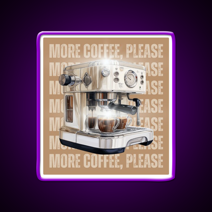 More Coffee Please Aesthetic Cafe Led Neon Sign Espresso Bar Art Rgb Color