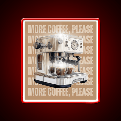 More Coffee Please Aesthetic Cafe Led Neon Sign Espresso Bar Art Rgb Color - Shineneon