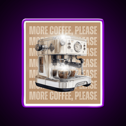 More Coffee Please Aesthetic Cafe Led Neon Sign Espresso Bar Art Rgb Color - Shineneon
