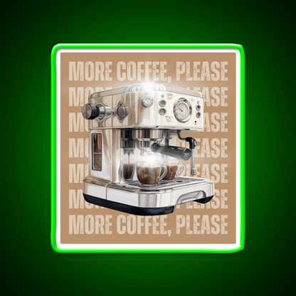 More Coffee Please Aesthetic Cafe Led Neon Sign Espresso Bar Art Rgb Color - Shineneon
