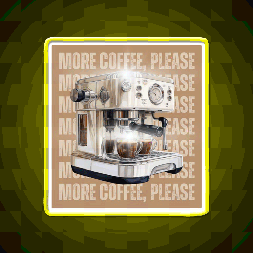 More Coffee Please Aesthetic Cafe Led Neon Sign Espresso Bar Art Rgb Color