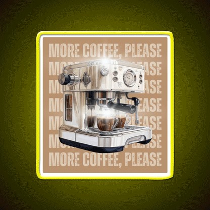 More Coffee Please Aesthetic Cafe Led Neon Sign Espresso Bar Art Rgb Color