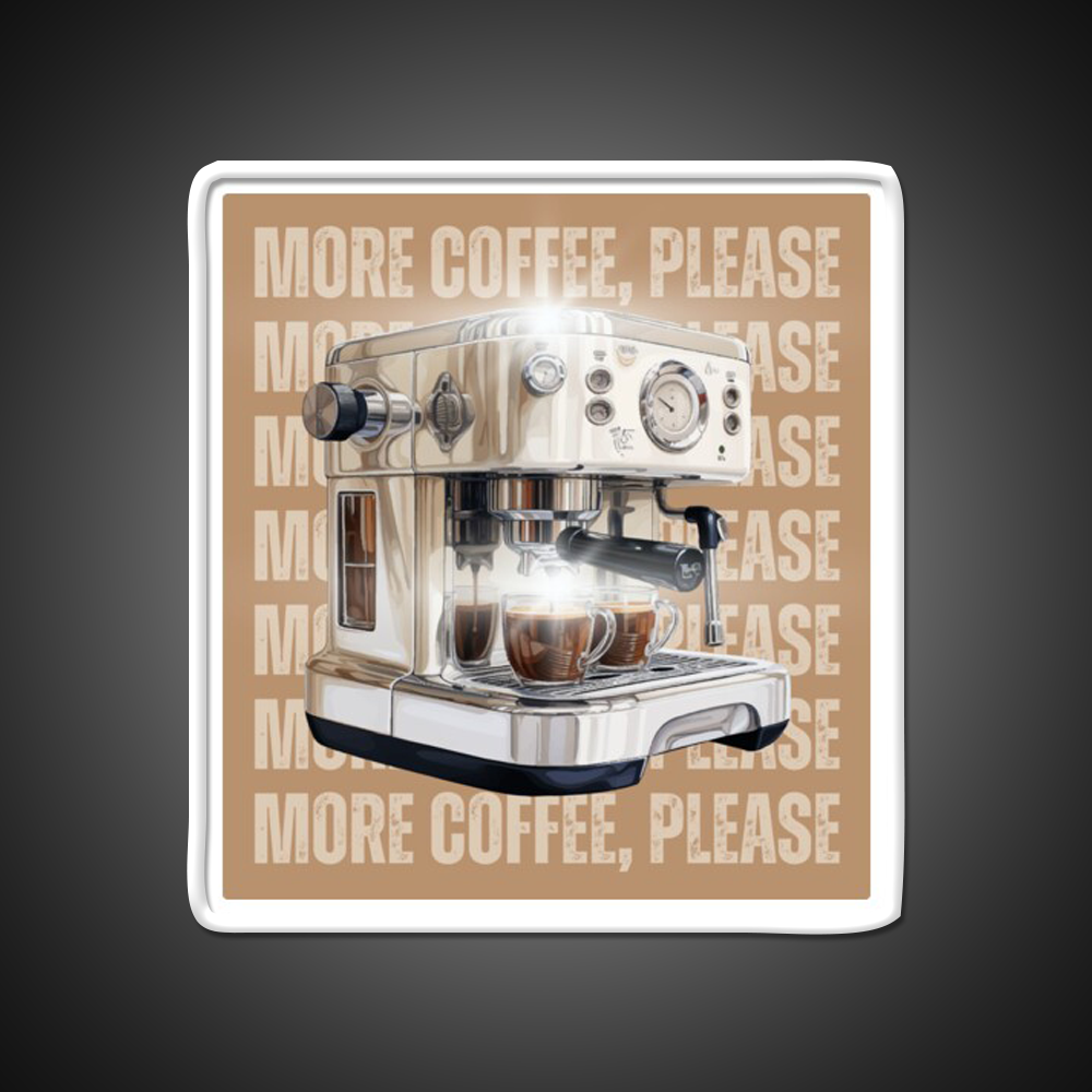 More Coffee Please Aesthetic Cafe Led Neon Sign Espresso Bar Art Rgb Color