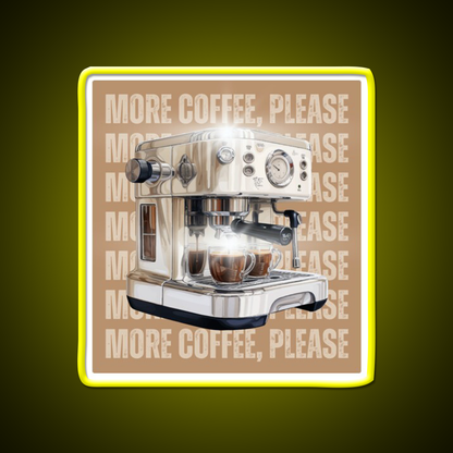 More Coffee Please Aesthetic Cafe Led Neon Sign Espresso Bar Art Rgb Color