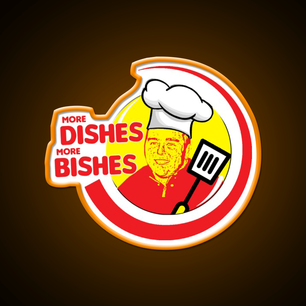 More Dishes More Bishes Fast Food Led Neon Sign For Burger Place Rgb Color - Shineneon