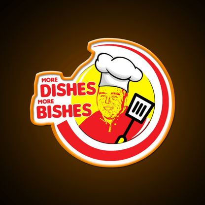 More Dishes More Bishes Fast Food Led Neon Sign For Burger Place Rgb Color - Shineneon