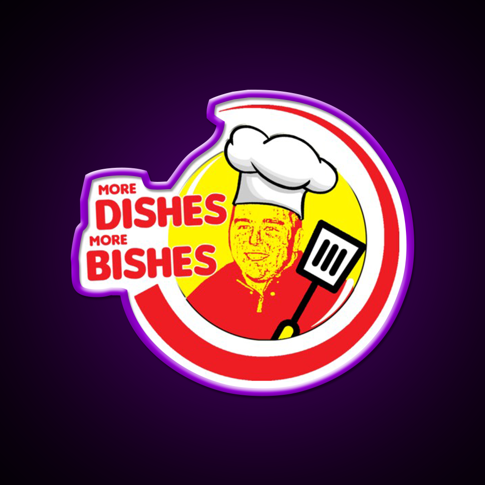 More Dishes More Bishes Gym Fitness Led Neon Sign Rgb Color