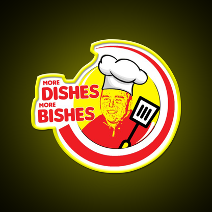 More Dishes More Bishes Gym Fitness Led Neon Sign Rgb Color