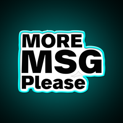 More Msg Please Led Neon Sign Chinese Food Rgb Color