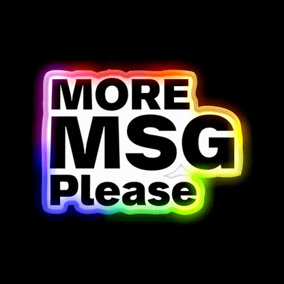 More Msg Please Led Neon Sign Chinese Food Rgb Color