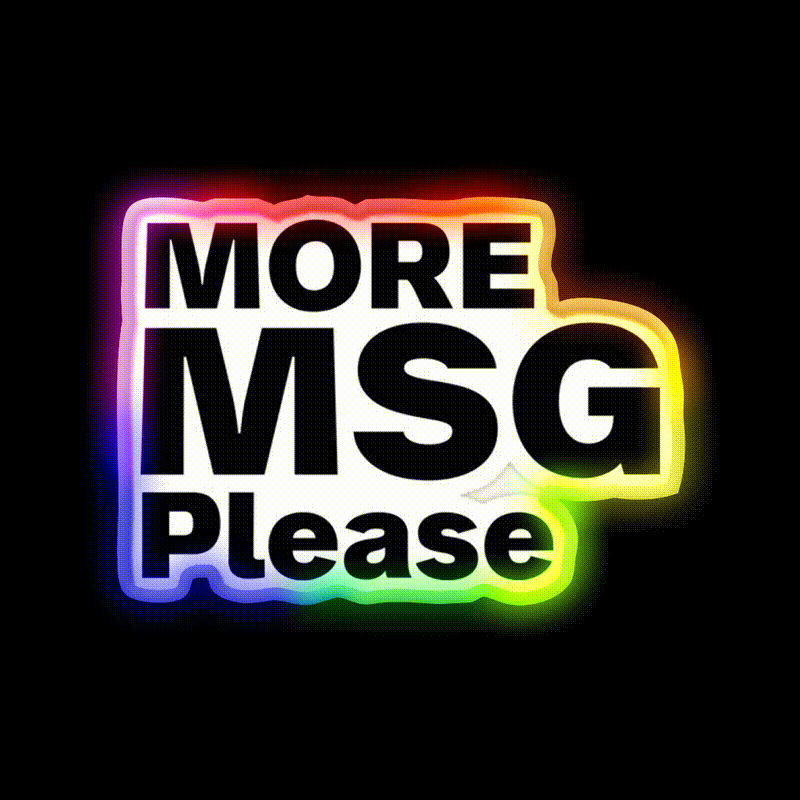 More Msg Please Led Neon Sign Chinese Food Rgb Color