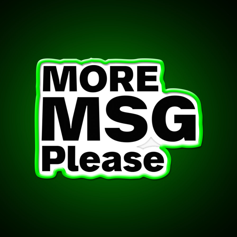 More Msg Please Led Neon Sign Chinese Food Rgb Color