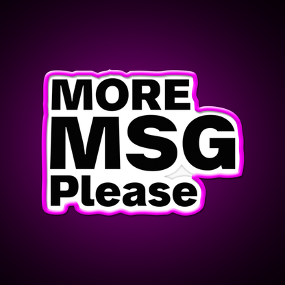More Msg Please Led Neon Sign Chinese Food Rgb Color