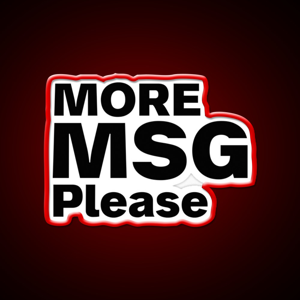 More Msg Please Led Neon Sign Chinese Food Rgb Color