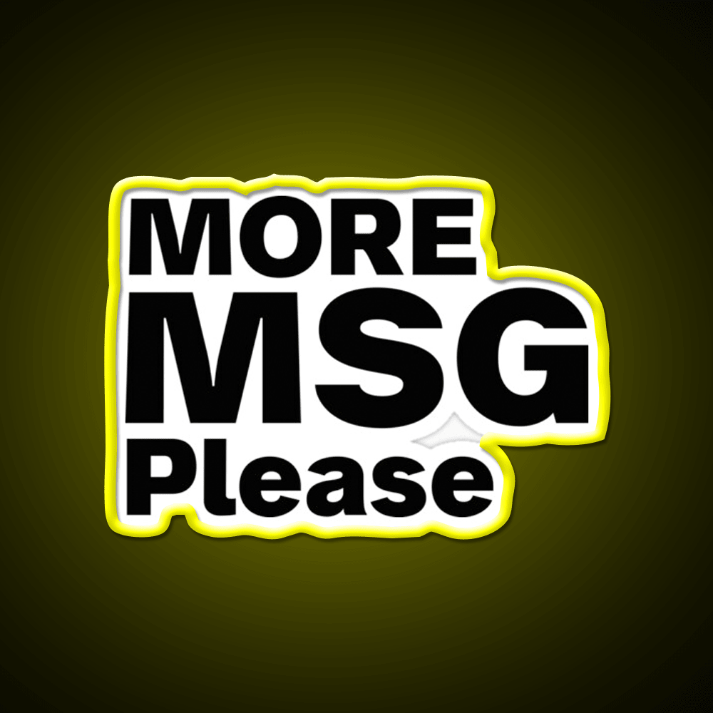 More Msg Please Led Neon Sign Chinese Food Rgb Color - Shineneon