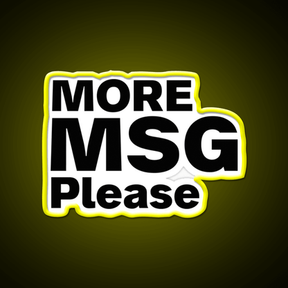 More Msg Please Led Neon Sign Chinese Food Rgb Color - Shineneon