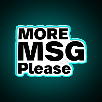 More Msg Please Led Neon Sign Chinese Food Rgb Color - Shineneon