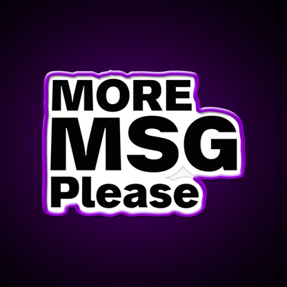More Msg Please Led Neon Sign Chinese Food Rgb Color - Shineneon