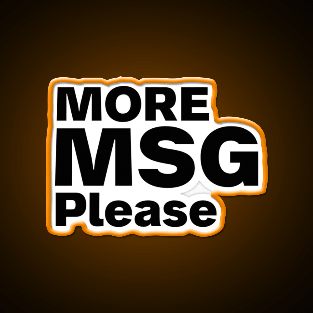 More Msg Please Led Neon Sign Chinese Food Rgb Color - Shineneon
