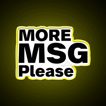 More Msg Please Led Neon Sign Chinese Food Rgb Color