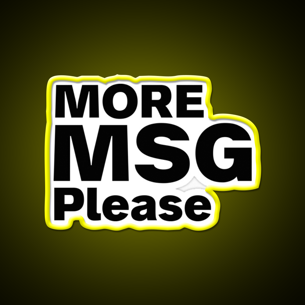 More Msg Please Led Neon Sign Chinese Food Rgb Color