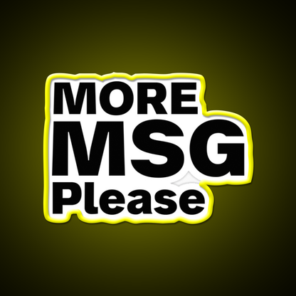 More Msg Please Led Neon Sign Chinese Food Rgb Color