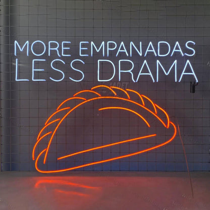 More Pasta Less Drama Led Neon Sign | Shineneon