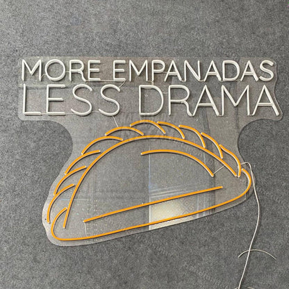 More Pasta Less Drama Led Neon Sign | Shineneon